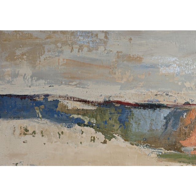 Au-Delà Des Terres, Contemporary Abstract Landscape Oil Painting, Framed by Sophie Dumont For Sale - Image 4 of 9