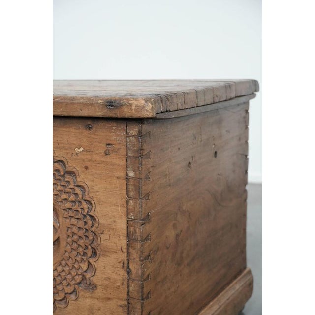 Antique Spanish Chest in Walnut with Carvings For Sale - Image 11 of 18