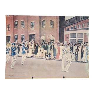 Allan Rohan Crite 1960 Edition "Parade on Hammond Street" Print For Sale