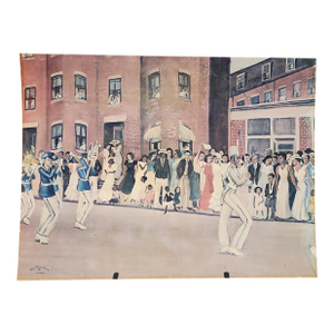 Allan Rohan Crite 1960 Edition "Parade on Hammond Street" Print