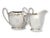 Early 20th century Pairpoint silverplate tea set in a sharply tailored Art Deco form, featuring a coffee pot, sugar bowl,...