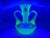 Art Deco Enameled Uranium Art Glass Vase by Fritz Heckert for your consideration. The vase measures approx. 5 1/2 inches...