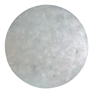 Large Round Abstract Oil Painting on Canvas – 35 Inch (90 Cm) Minimalist Wall Art in Silver Color – Modern Interior Decor for Living Room or Office