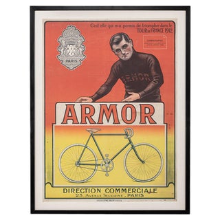 20th Century Armor Bicycles Poster of Eugene Christophe, 1912 For Sale