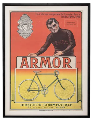 20th Century Armor Bicycles Poster of Eugene Christophe, 1912