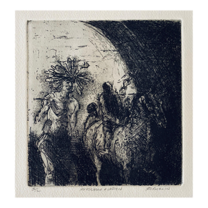 Robert A. BirmelinHorseman & Indian, American Modernist Abstract Etching