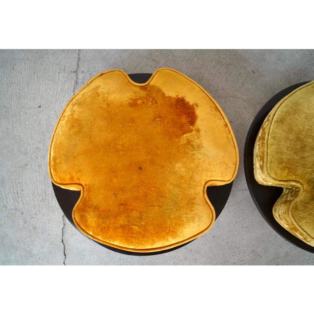 Orange 1960’s Mid-Century Modern Stackable Ottomans Stools For Sale - Image 8 of 12