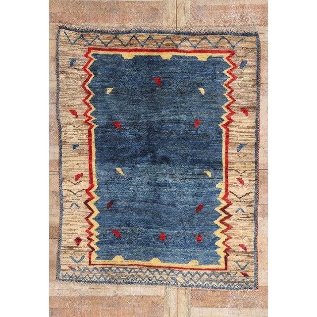 Vintage Persian Gabbeh Rug, 05'01 X 06'05 For Sale - Image 10 of 10