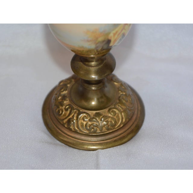 Early 20th Century Miniature Hand-Painted Porcelain French Ewer For Sale - Image 9 of 12