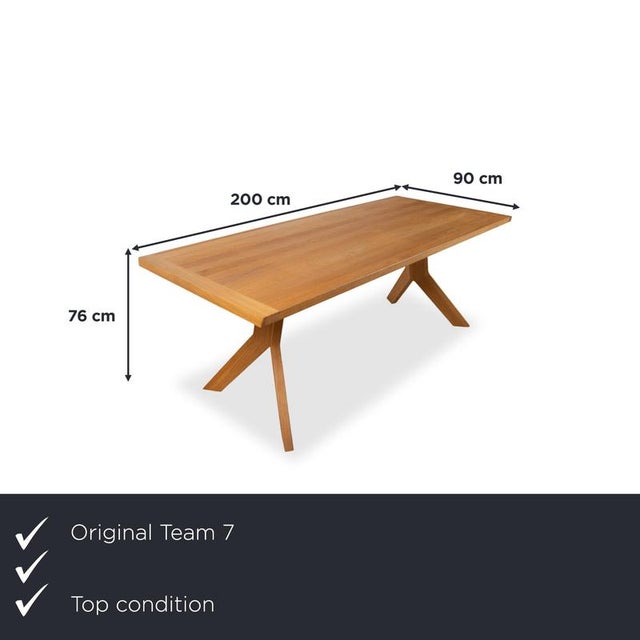 Introducing the Team 7 YPS wooden dining table in brown, 200 x 90 cm. I have official proof of authenticity such as...