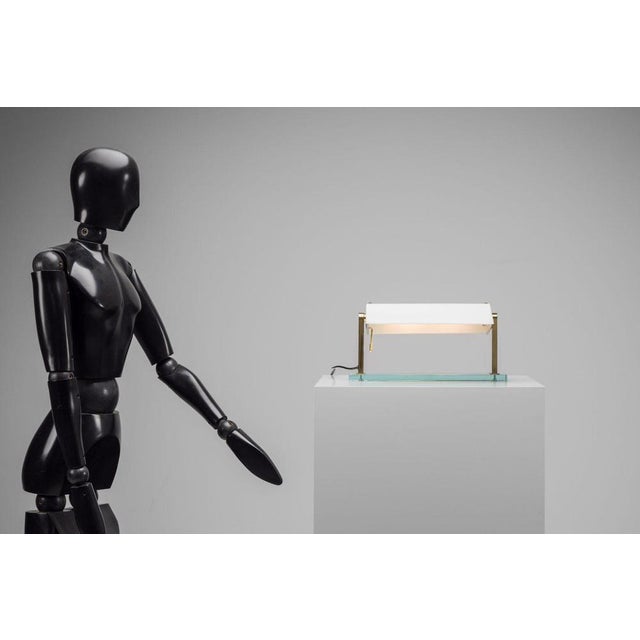 Metal Model 0836 Table Lamp attributed to Pietro Chiesa for Fontana Arte, Italy, 1939 For Sale - Image 7 of 18