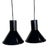 Danish Mini P&T Pendant Lights in Dark Blue Glass by Michael Bang for Holmegaard, 1960s, Set of 2 For Sale