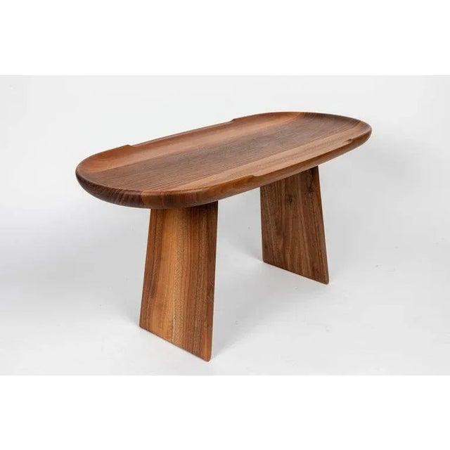 Wood Mid-Century Modern Carl Auböck Model Walnut Side Table For Sale - Image 7 of 9