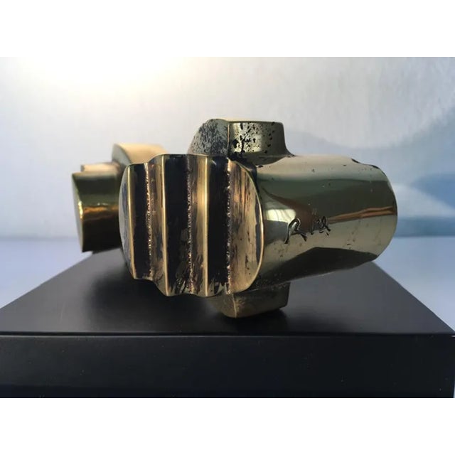 Abstract Sculpture in Brass by Eli Riva, Italy, 1985 For Sale - Image 9 of 11