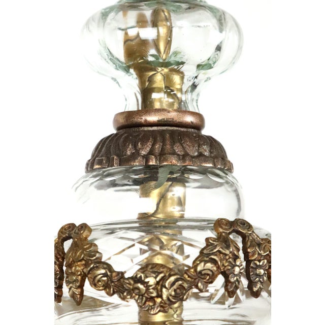 Metal Restored 1930s Victorian Crystal & Bronze Chandelier For Sale - Image 7 of 15