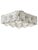 Mid 20th Century Art Deco Revival Geometric Glass Flush Mount /Ceiling Pendant W/ Nickeled Clips For Sale - Image 13 of 16