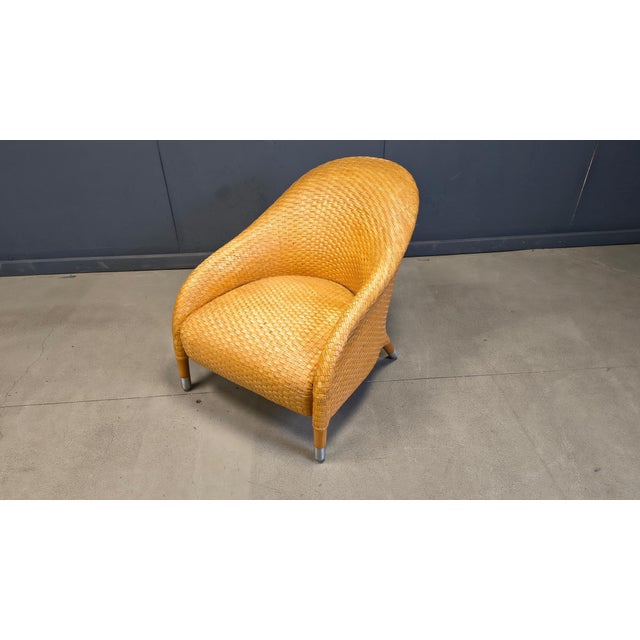 Braided Leather Armchair by Antonio Citterio, 1980s For Sale - Image 8 of 13