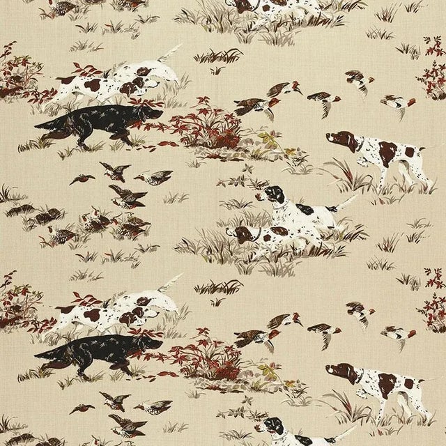 With its field dogs and fluttering quail, Pointers in yellow is a classic hunting scene that speaks to lovers of canines...