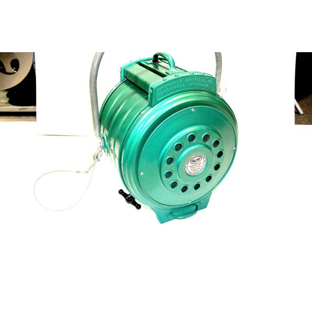 Metal Motion Picture Large Spotlight, Mid-20th Century. Hung in Studio Untouched. Display as Sculpture, Circa 1960's For Sale - Image 7 of 10