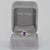 Modern 1.6Ct Purple Sapphire Ring With Natural Diamond Halo: Solid 14k Gold, Size 6.75 For Sale - Image 3 of 11
