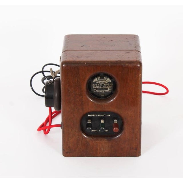 Vintage Black Bakelite Rotary Wall Cradle Telephone and Dictograph, 1940s, Set of 2 For Sale - Image 11 of 17
