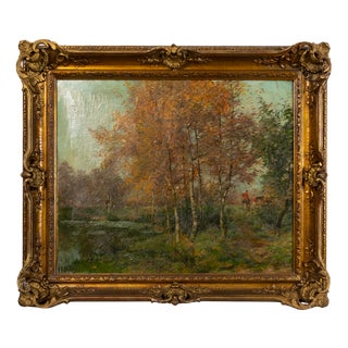 Autumn Fox Hunting, 20th Century, Oil on Canvas, Framed For Sale
