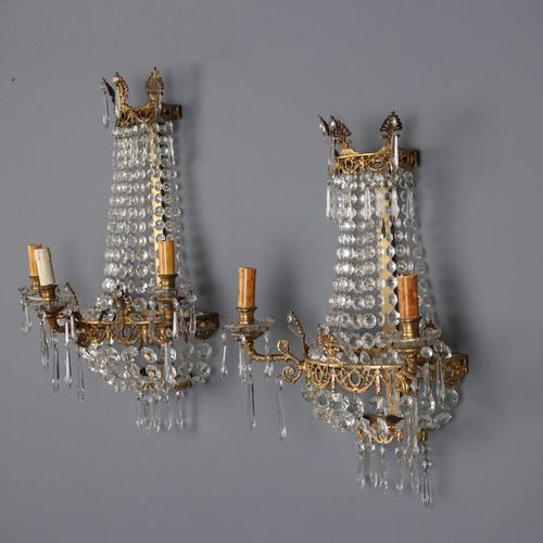 Wall Lamps in Gilded Bronze, Set of 2 For Sale - Image 3 of 9