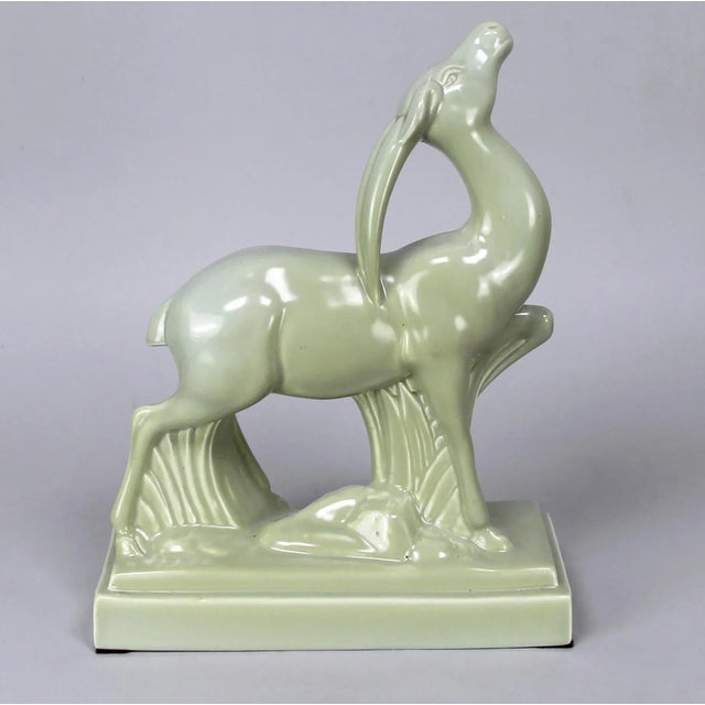 Art Deco Ceramic Deer Figure For Sale - Image 4 of 4