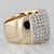1.40ctw Pave Diamond Ring 14k Yellow Gold Size 7.25 Cocktail For Sale - Image 4 of 8