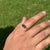Classical Roman Bezel Set 1.07ct Octagon Blue Sapphire Solitaire Ring Size 5 in 14k Yellow Gold For Sale - Image 3 of 15