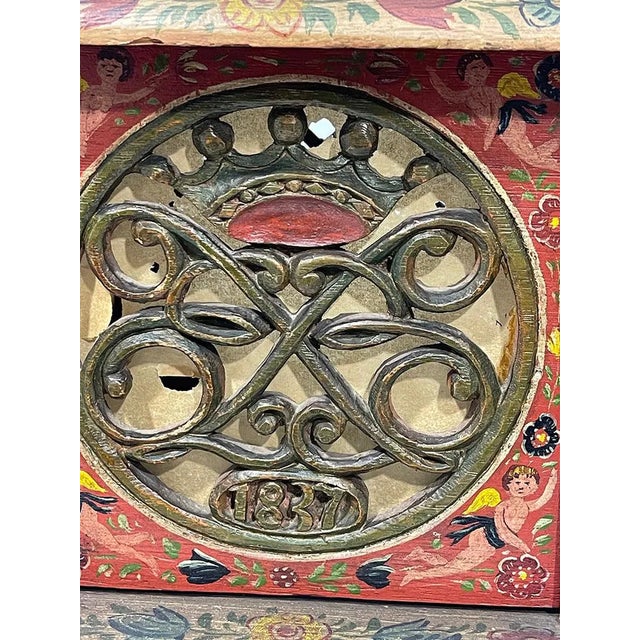 Mid 19th Century Dutch Hindeloopen Square Footstove, 1837 For Sale - Image 5 of 12