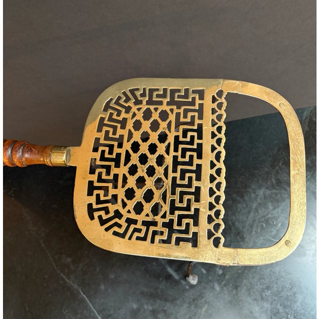 English "Antique Brass Fireplace "Footman" Trivet For Sale - Image 3 of 5