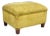Vintage Traditional Mahogany Leg Green Upholstered Footstool Ottoman For Sale