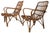 Pr. Coastal Style Mid 20th Century Bamboo Rattan Lounge Chairs For Sale - Image 11 of 12