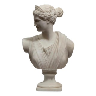Bust of Diana the Huntress, Late 1800s-Early 1900s, Carrara Marble For Sale