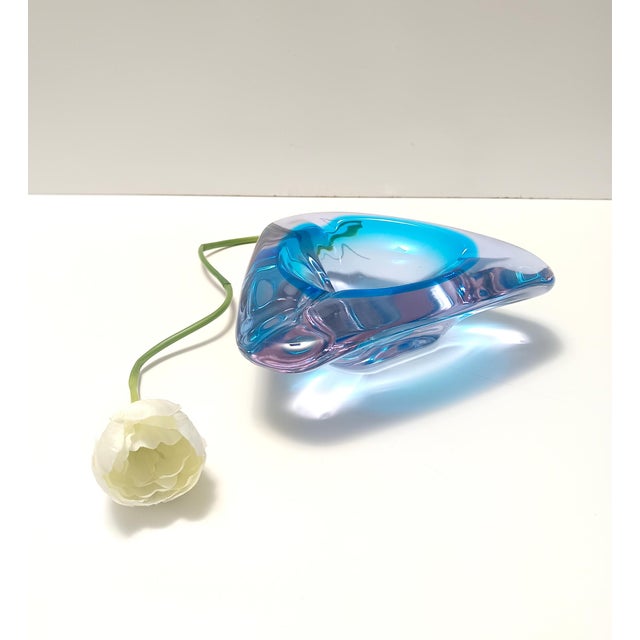 Made in Italy, Murano, 1970s. It is made in quite heavy hand-blown Murano glass. This is a vintage piece, therefore it...