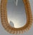 Vintage Coastal Tropical Boho Natural Wicker Rattan Wall Mirror Decor Oval For Sale - Image 6 of 8