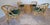 Mid-Century Hollywood Regency Rattan Dining Set With Brass Casters, Attributed to Ficks Reed For Sale - Image 9 of 15