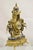 Vintage French Louis XV Style Brevettato Italy Brass & Marble Figural Clock Set For Sale - Image 12 of 16
