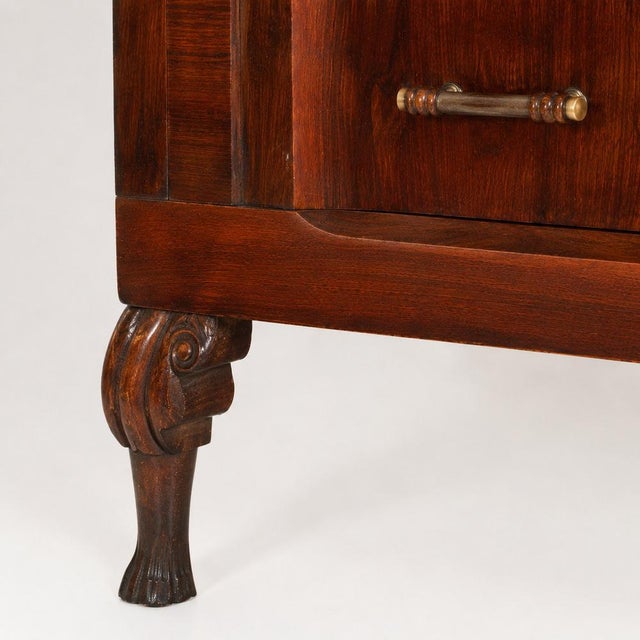 Wood Charles X Italian Venetian Mahogany Commode with Portoro Marble Top, 1830 For Sale - Image 7 of 12