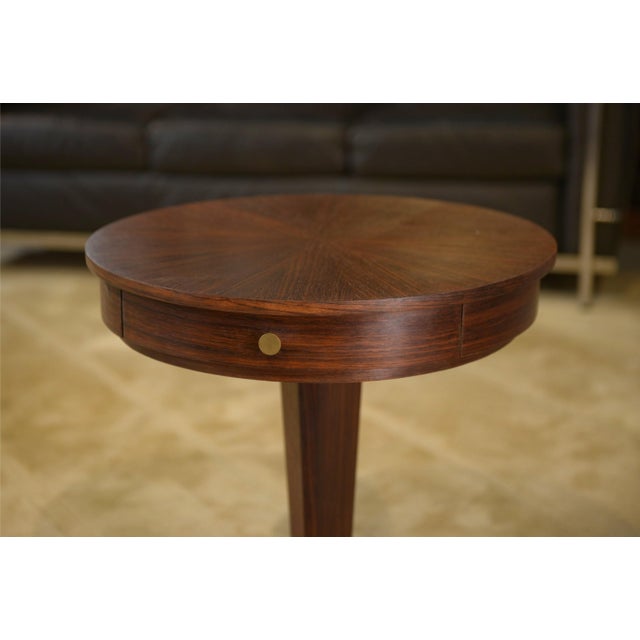 Art Deco Side Table in Wood and Bronze by Maurice Rinck, 1930s, in Very Good conditions. Designed 1920 to 1949