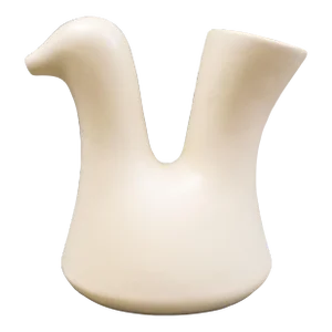 Mid 20th Century Josephine Baker Jean Varoqueaux Vintage White Ceramic Art Pottery Pitcher