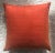 Persimmon silk and metallic “Kendra” pillow from Create & Barrel. Red metallic insert , measures 16” x 16”. Made in India...