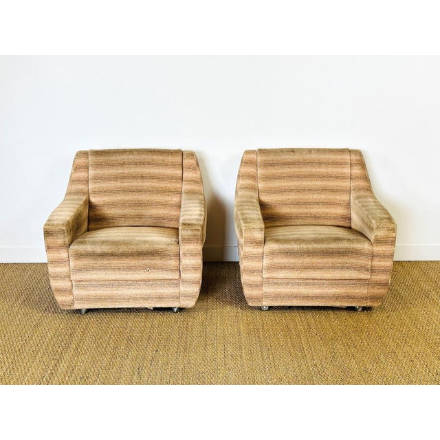 Mid-Century Modern Vintage Lounge Chairs, 1970s, Set of 2 For Sale - Image 3 of 17
