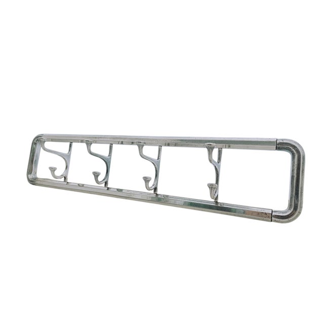 Art Deco Brass Wall Coat Rack, 1930s For Sale - Image 4 of 12