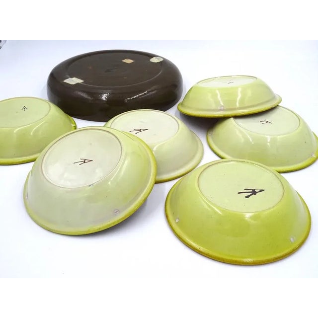 Ceramic Glazed Ceramic Bowls by Alessio Tasca, 1970s, Set of 7 For Sale - Image 7 of 14