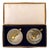 Vintage Jade Salt Shakers with Gold Metal Base by Angeletti Roma, 1950s, Set of 2 For Sale