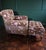 Vintage Custom Traditional English Cottage French Floral Velvet Armchair + Ottoman For Sale - Image 9 of 12