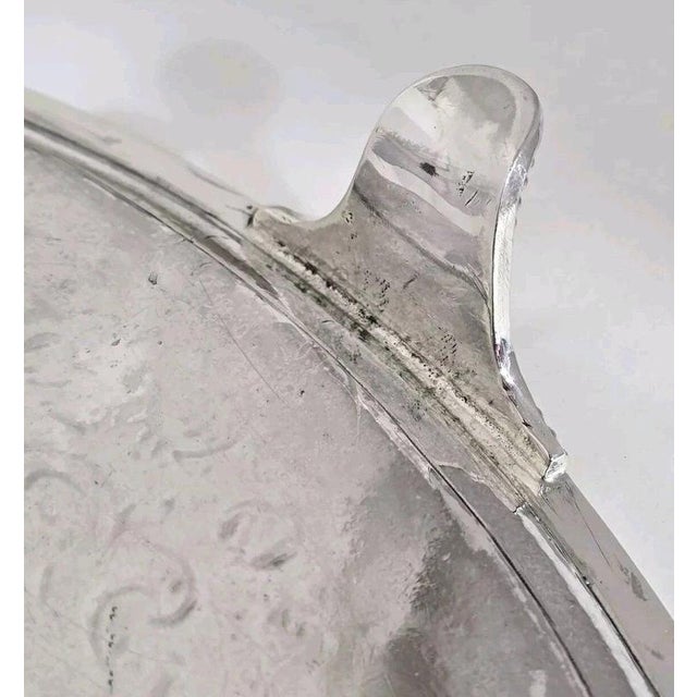 Antique George III Sterling Silver Waiter, 1785 For Sale - Image 15 of 18