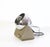 A fun lamp suitable for small spaces or to put an accent light on an object. The chrome ball is attached with a magnet...